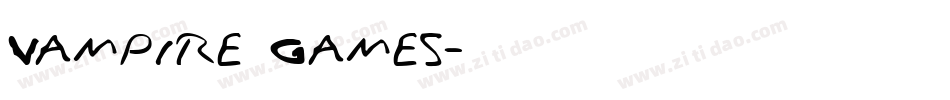 Vampire Games字体转换
